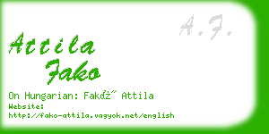 attila fako business card